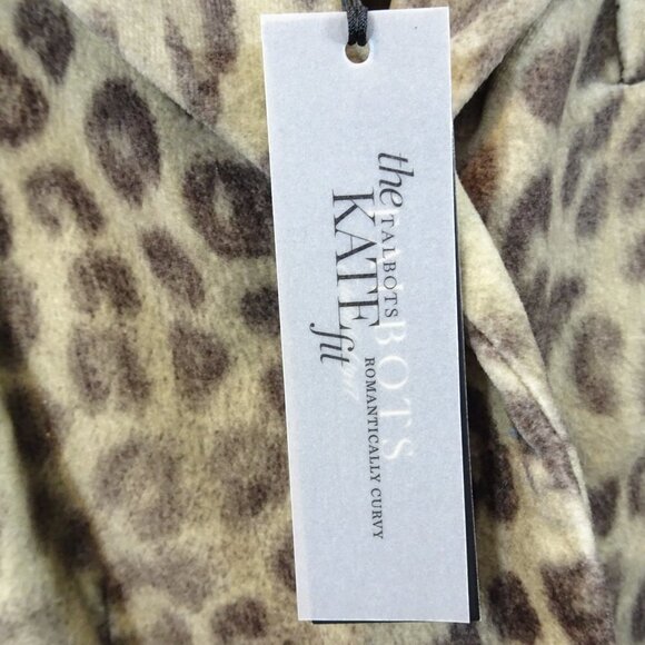 TALBOTS Kate Fit Petite Career Leopard Blazer Coat Jacket Size 6P NEW $189 - Picture 4 of 8